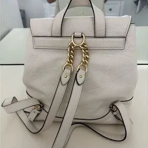 !!EUC!! Coach White Backpack with Gold Accents and Tassel Detail Coach Brown/White  main image 4